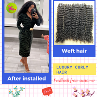 Luxury curly hair after installed