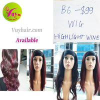 This is 22" headband  wig highlight wine  hair with density 180% and from Vietnamese hair.