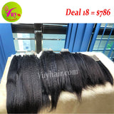 Vietnamese yaki straight double natural hair available instock: 12 bundles and 4 closure