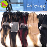 Vietnamese   straight double various colors hair available instock: 18 bundles +6 closure
