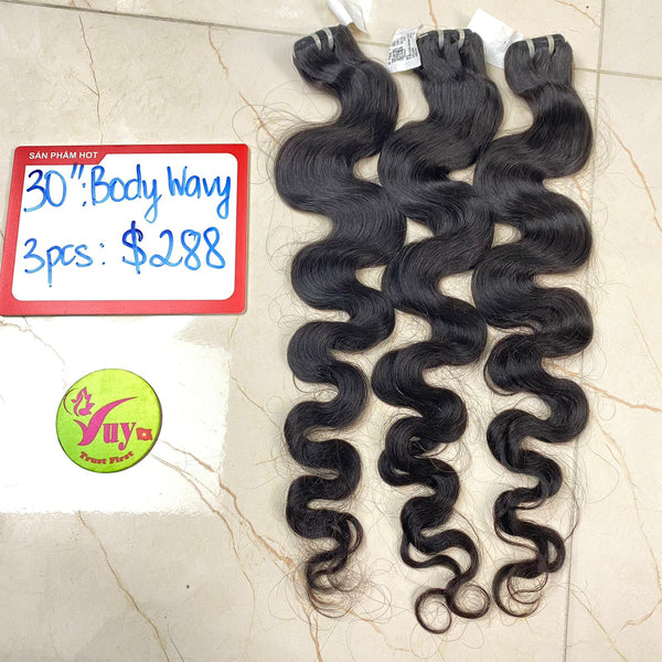 3pcs 30" Body Wavy, Double Drawn, Raw hair (C115)