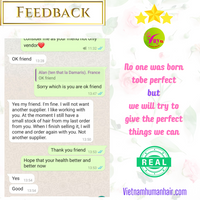 It's great with the good feedback that customers have sent to us